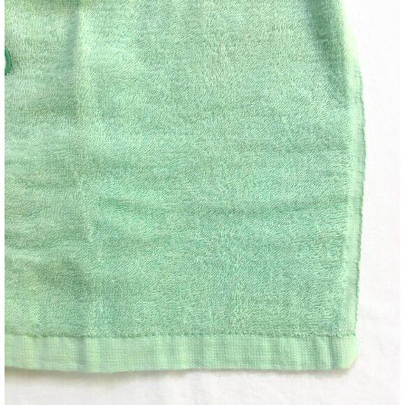 Vintage Seashell Towel Set Woolworth 3 Pc. Washcloth Hand & Bath Towel Green - Picture 5 of 7